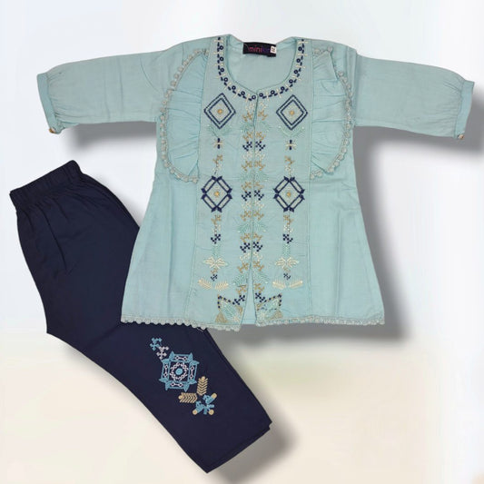Fancy Embroidered Cotton Shirt and Top for Girls