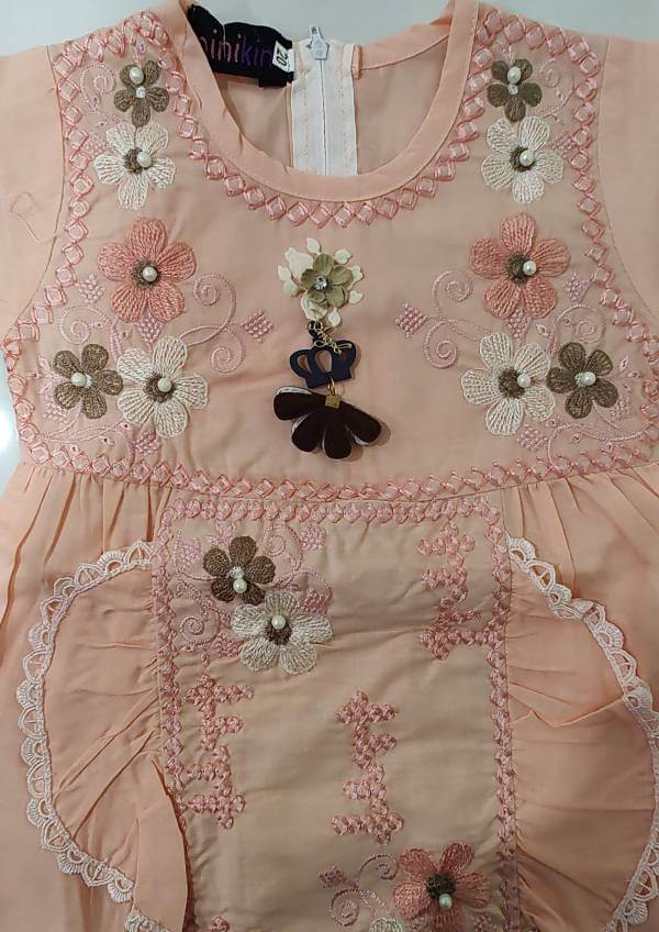 Pink Embroidered Cotton Shirt and Top for Girls